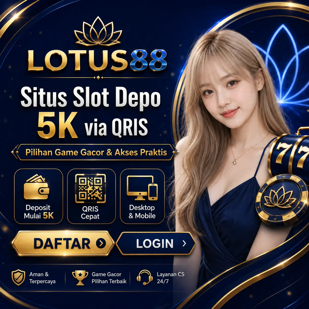 banner LOTUS88: Situs Slot Depo 5K via QRIS Gacor & Gampang Menang